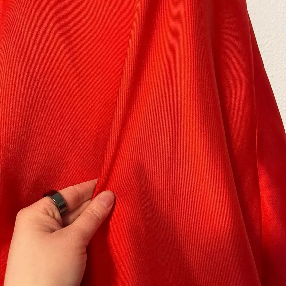 Ellie Wilde Mon Cheri Red Satin Corset Prom Pageant Ball Gown Size 6 - Picture 3 of 14